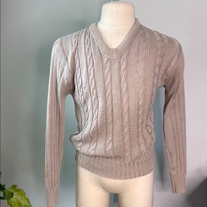 Vintage 100% Cotton Men’s V-neck Sweater Medium EUC